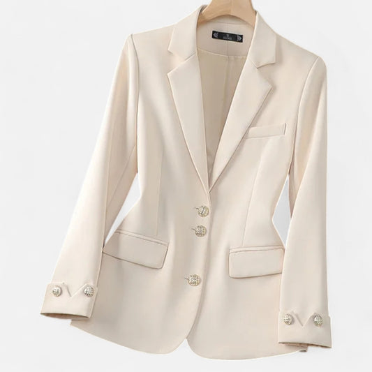 Old Monarchy | Women’s Structured H-Silhouette Blazer – Tailored Elegance with Notch Lapel for Professional & Occasion Wear