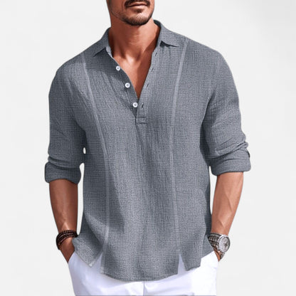 Old Monarchy | Men’s Linen Polo Shirt – Lightweight Sophistication, Refined Everyday Elegance