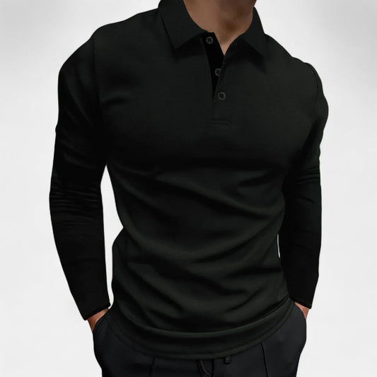 Old Monarchy | Men’s Long Sleeve Polo Shirt – Elegant Comfort for Autumn & Business Casual