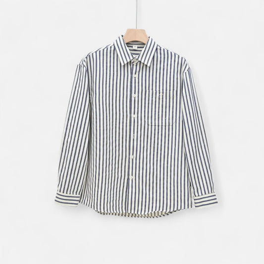 Old Monarchy | Men’s Striped Dress Shirt – Classic Fit, Long Sleeve Refinement for Timeless Formal Elegance