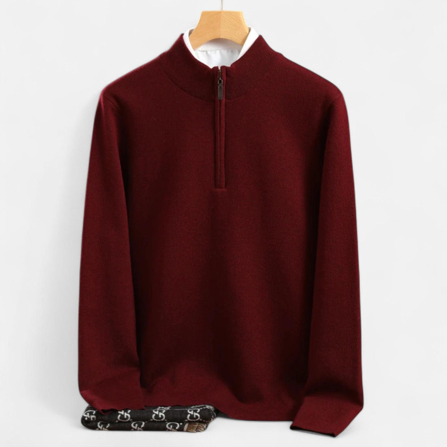 Old Monarchy | Men’s Merino Wool Half Zip Sweater