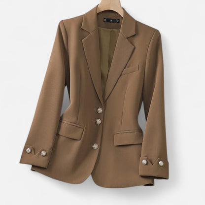 Old Monarchy | Women’s Structured H-Silhouette Blazer – Tailored Elegance with Notch Lapel for Professional & Occasion Wear