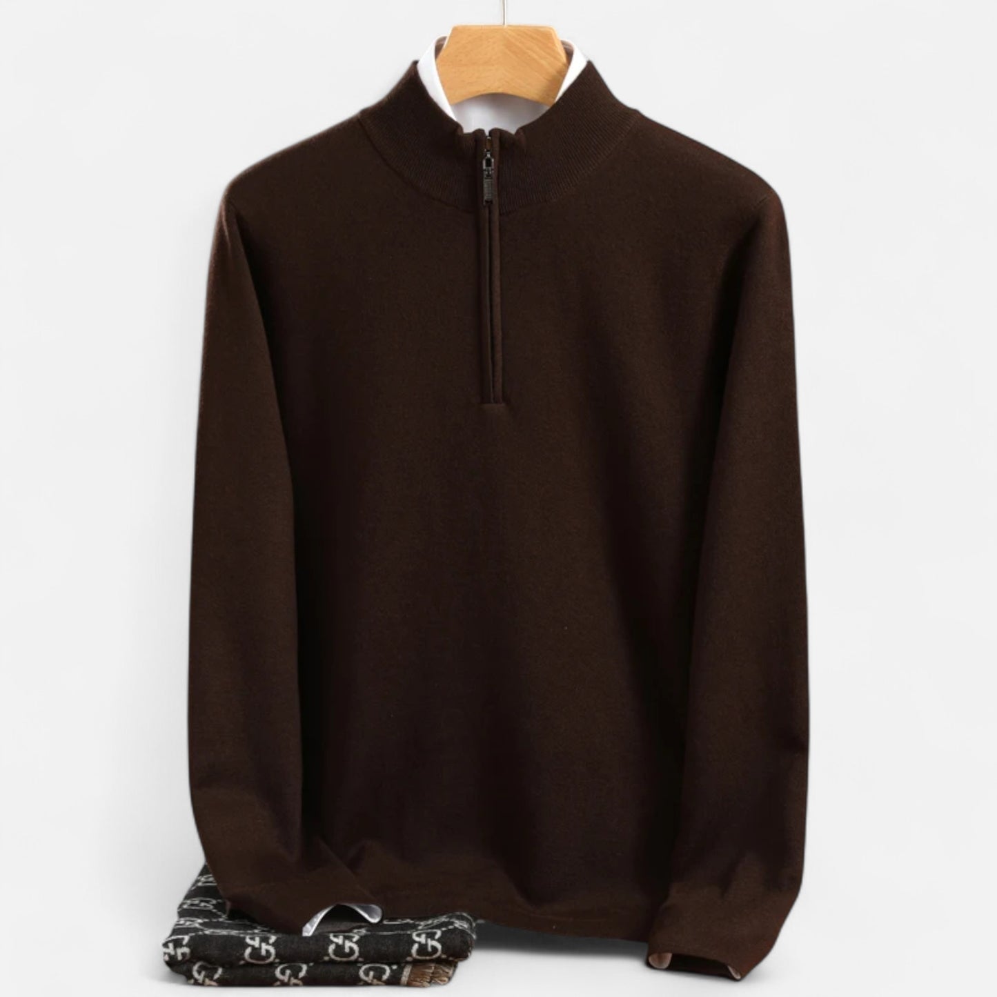 Old Monarchy | Men’s Merino Wool Half Zip Sweater