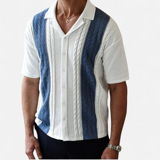 Old Monarchy | Men's Summer Knit Striped Polo