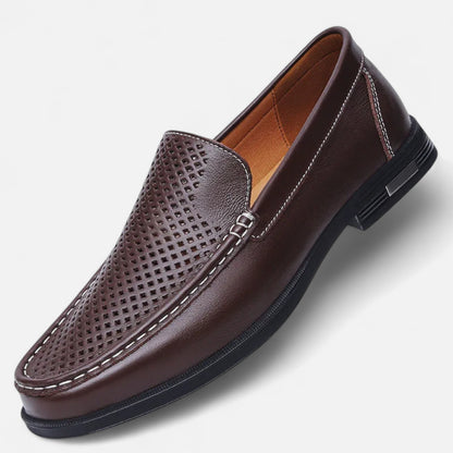 Old Monarchy | Men’s Leather Slip-On Loafers – Elegant Formal Shoes for Office & Wedding