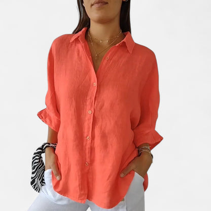 Old Monarchy | Women's Summer Linen Shirt – Effortless Grace, Breathable Elegance