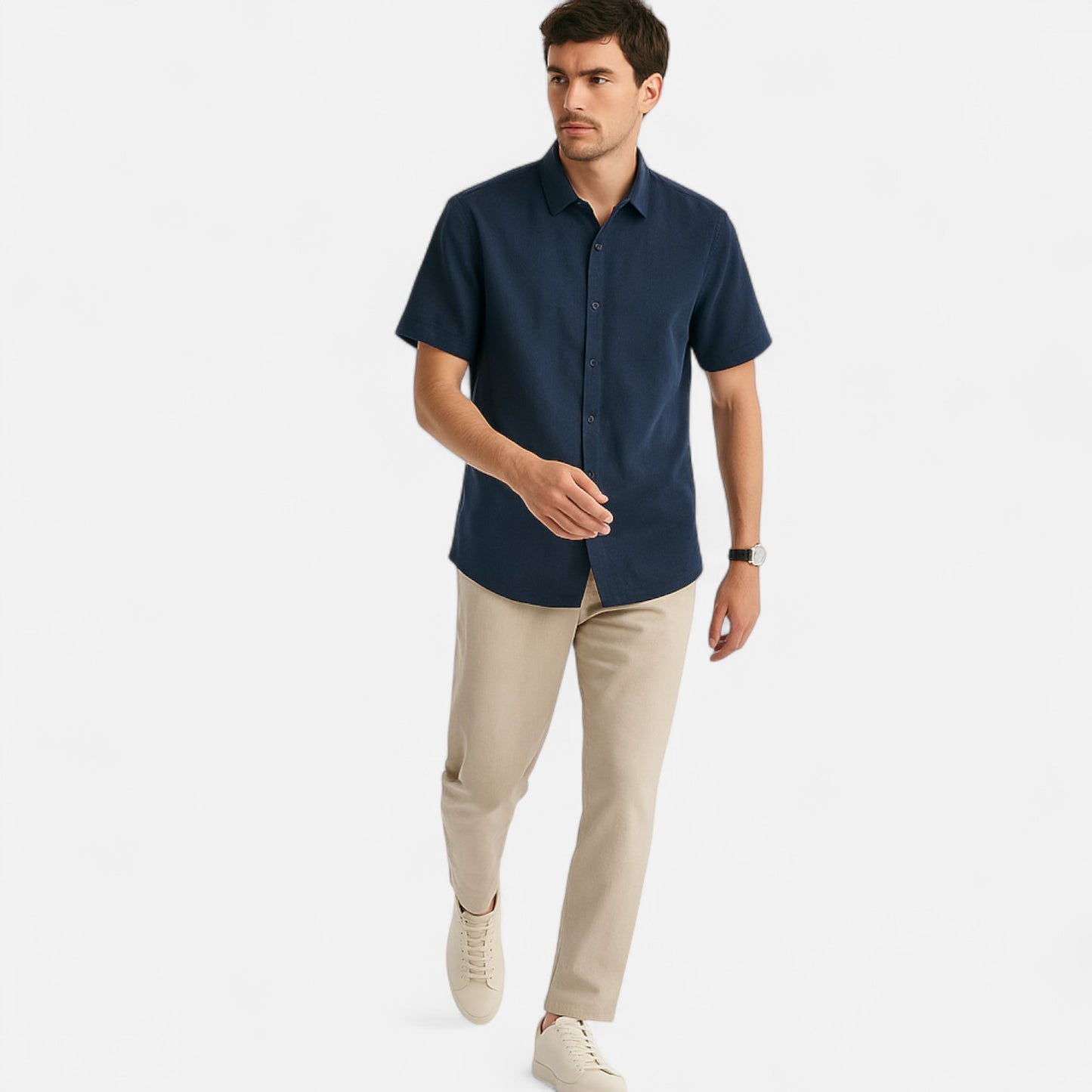 Old Monarchy | Men’s Linen Short-Sleeved Shirt – Lightweight Comfort for Summer Days