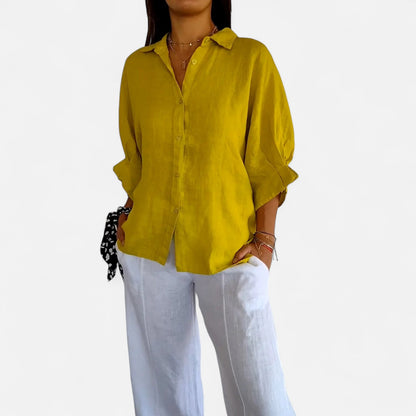 Old Monarchy | Women's Summer Linen Shirt – Effortless Grace, Breathable Elegance