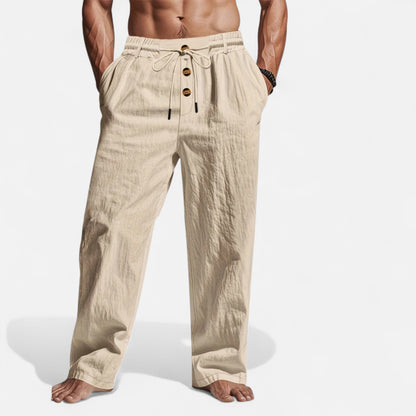 Old Monarchy | Men’s Linen Drawstring Trousers – Breathable Summer Comfort, Effortless Casual Style