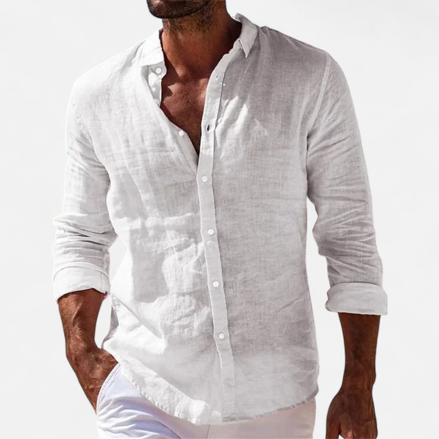 Old Monarchy | Men’s Casual Long Sleeve Shirt – Solid Colour Comfort with All-Season Regular Fit Styling