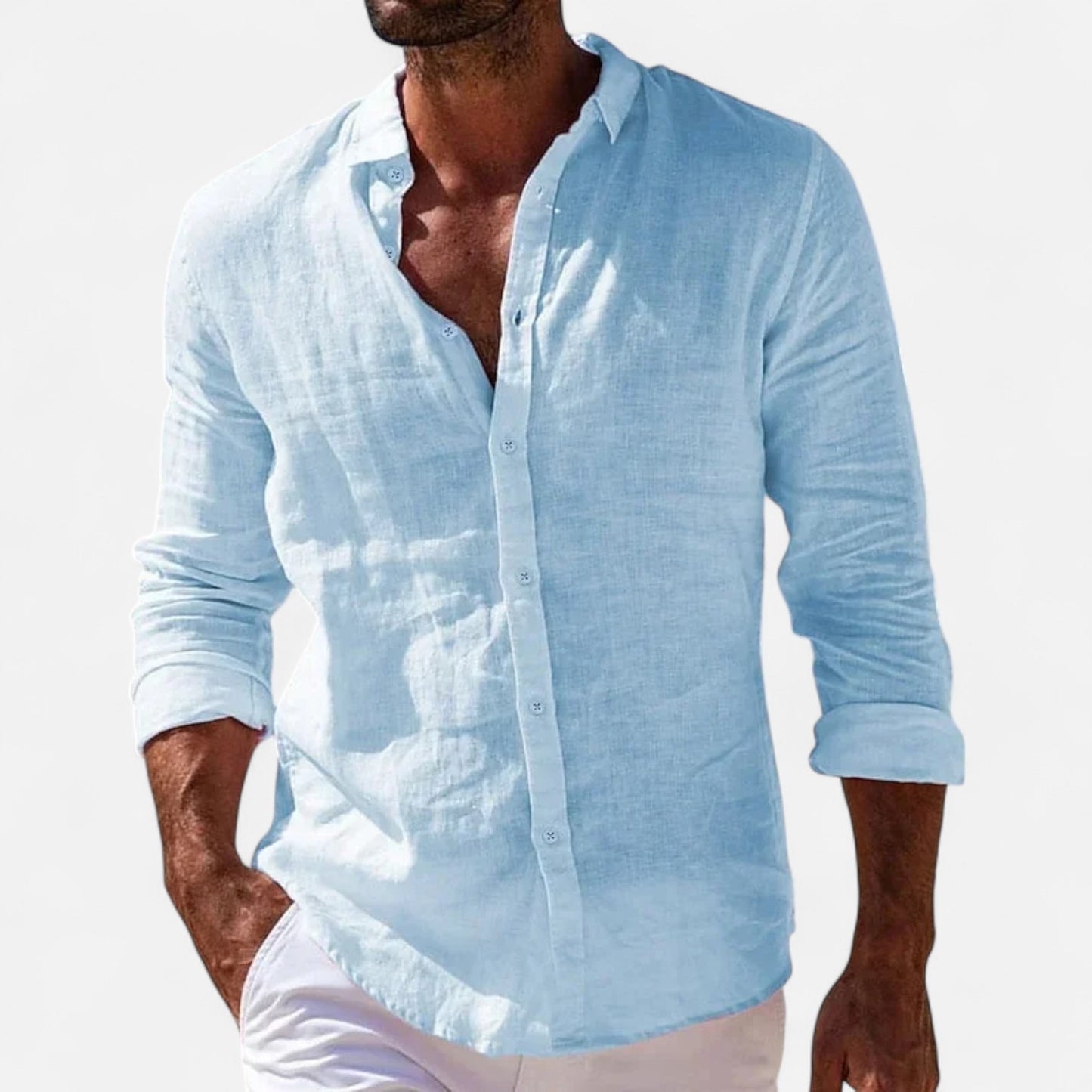 Old Monarchy | Men’s Casual Long Sleeve Shirt – Solid Colour Comfort with All-Season Regular Fit Styling