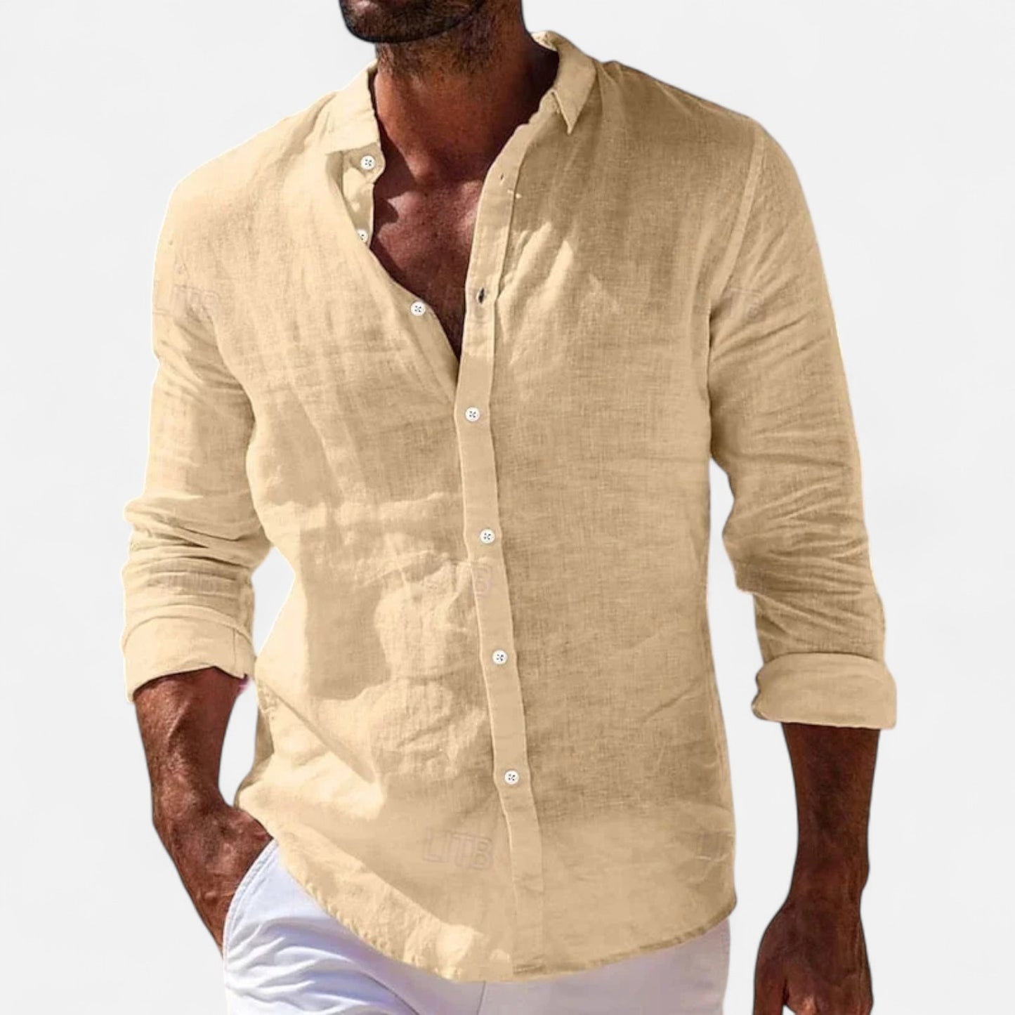 Old Monarchy | Men’s Casual Long Sleeve Shirt – Solid Colour Comfort with All-Season Regular Fit Styling
