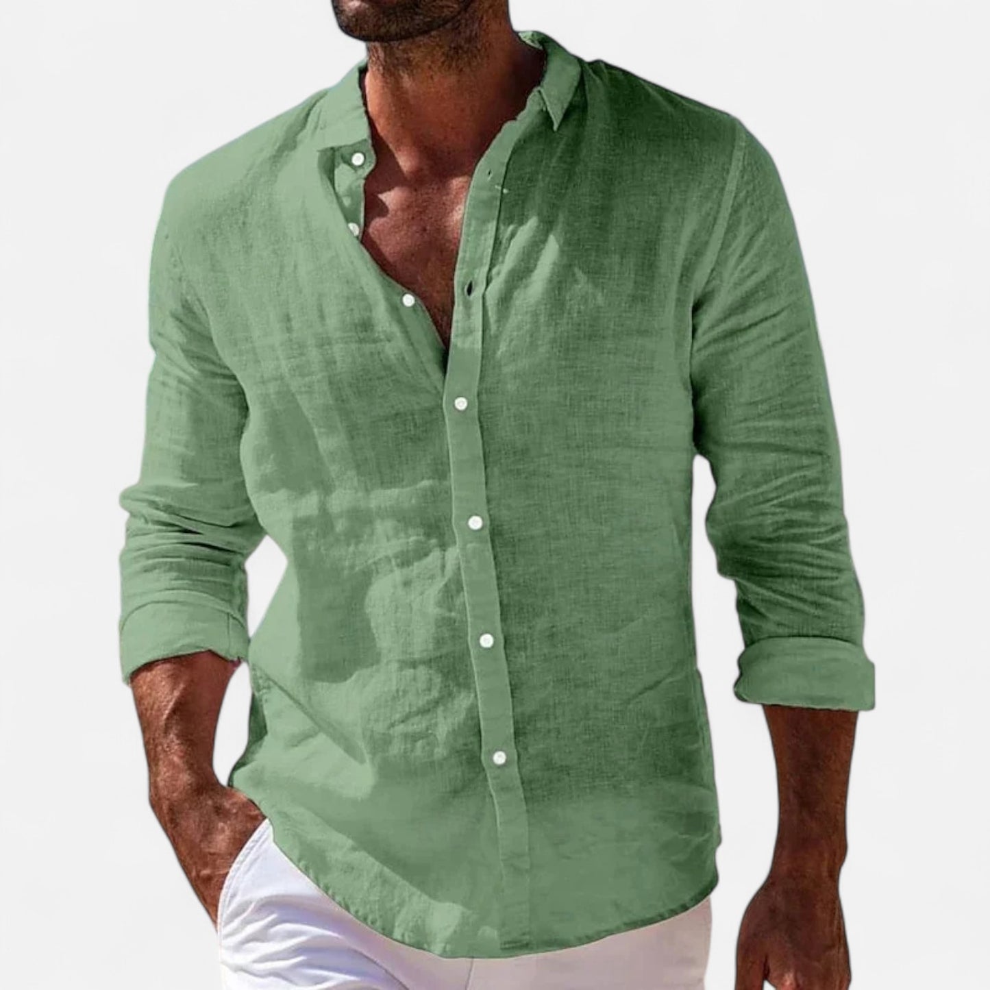 Old Monarchy | Men’s Casual Long Sleeve Shirt – Solid Colour Comfort with All-Season Regular Fit Styling