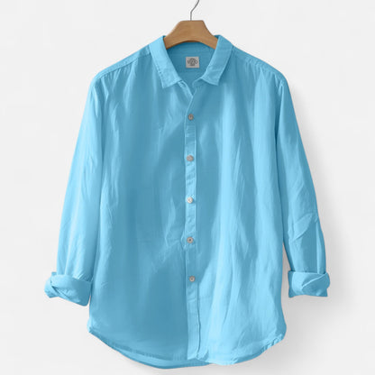 Old Monarchy | Men’s Solid Linen Shirt – Premium Lightweight Elegance for Refined Casual Wear