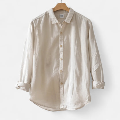 Old Monarchy | Men’s Solid Linen Shirt – Premium Lightweight Elegance for Refined Casual Wear