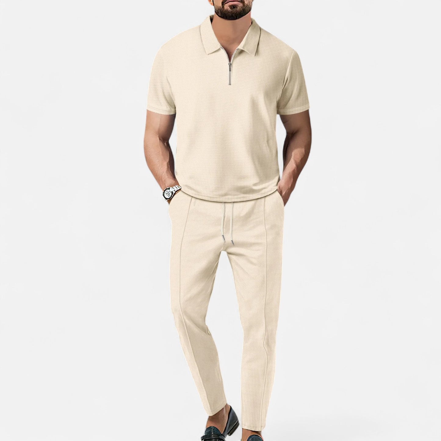 Old Monarchy | Men’s Polo Shirt & Trouser Set – Contemporary Smart-Casual, Breathable Design for Modern Living