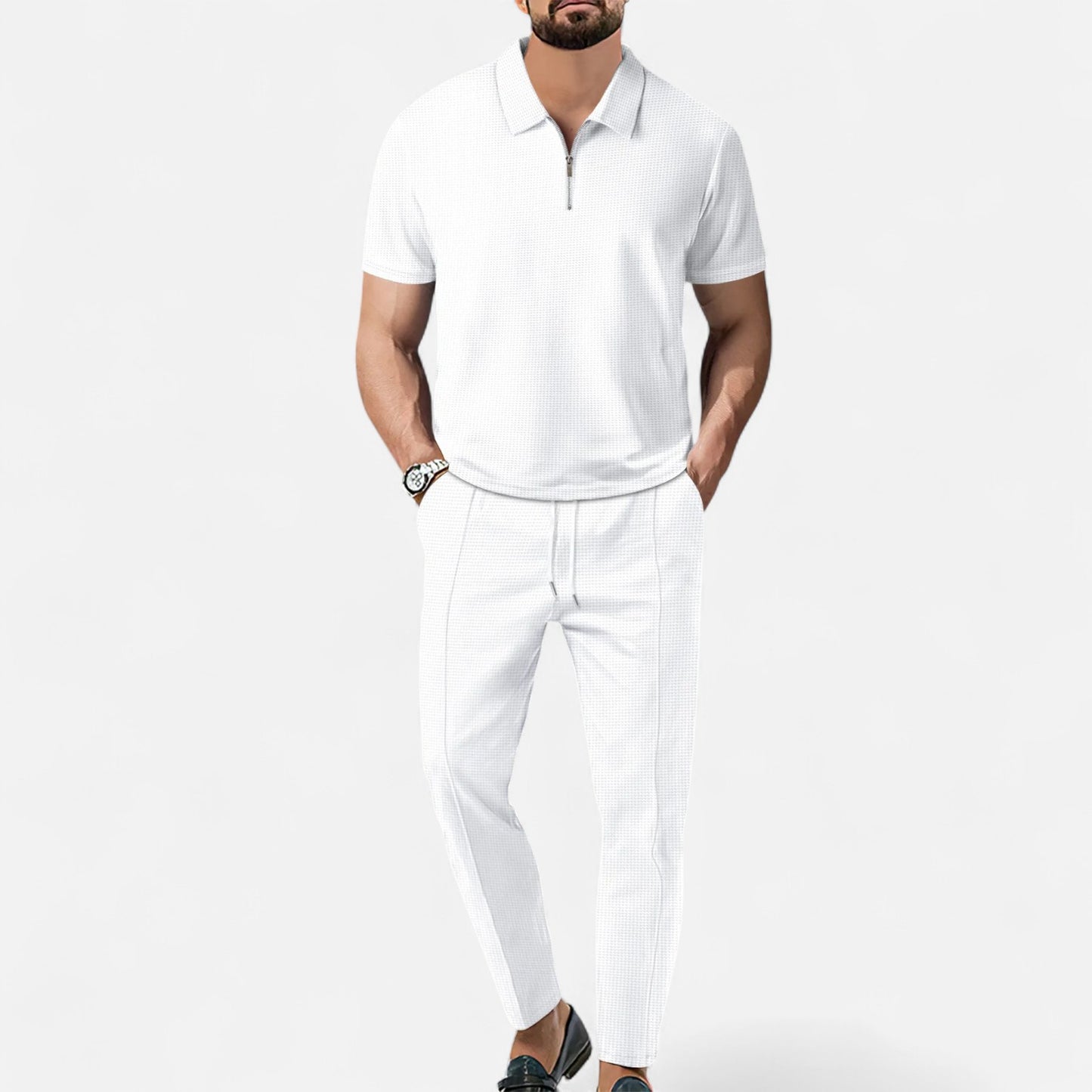 Old Monarchy | Men’s Polo Shirt & Trouser Set – Contemporary Smart-Casual, Breathable Design for Modern Living